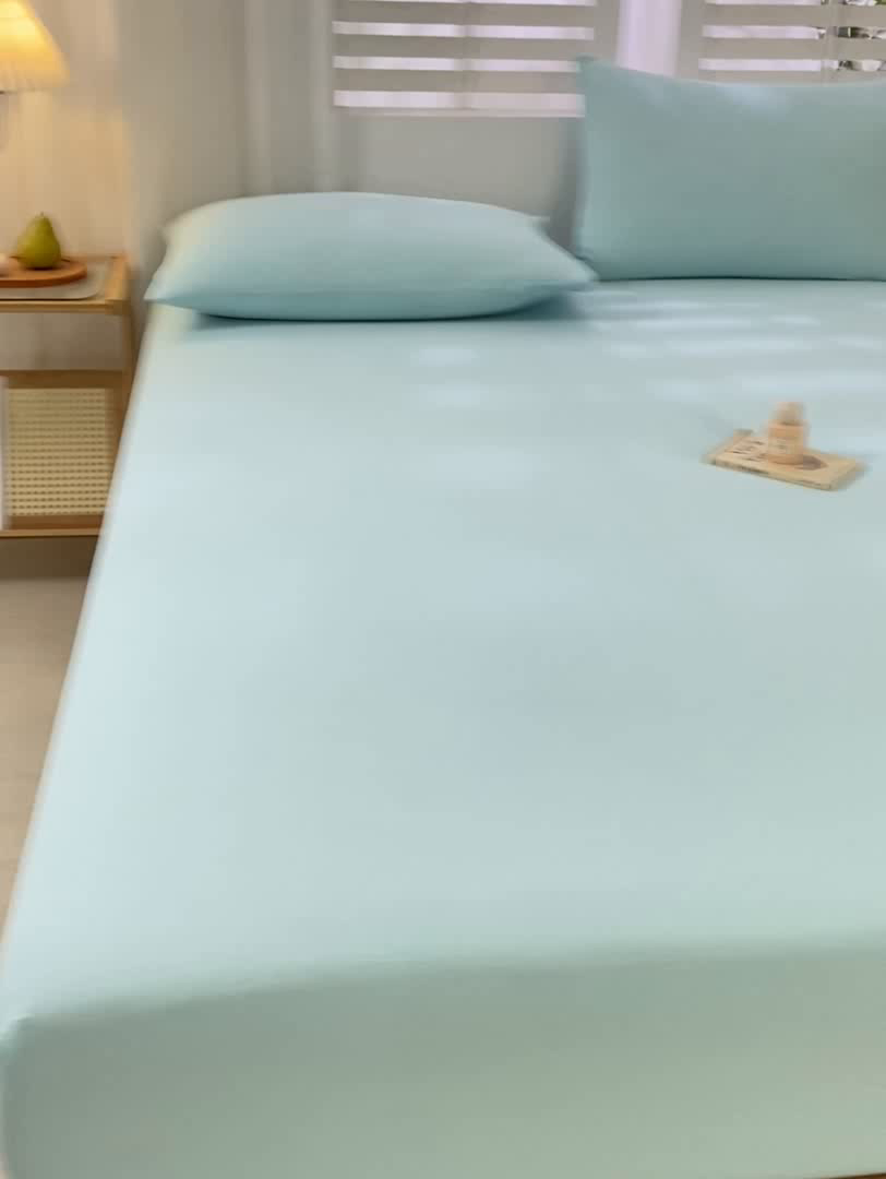 91家纺网 家纺一手货源 找家纺 恋人优选 2026新款全棉纯棉水洗棉单床笠床笠单件 天兰