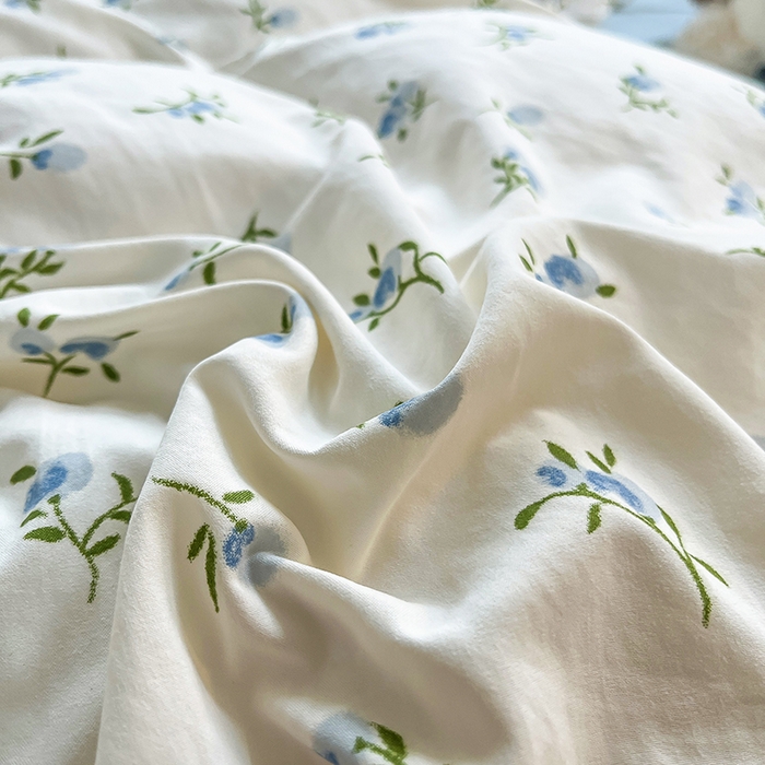 91家纺网 家纺一手货源 找家纺 帛洵家纺 2026新款110g超柔水洗宝宝有氧仿棉四件套（提供买家秀） 兰花草