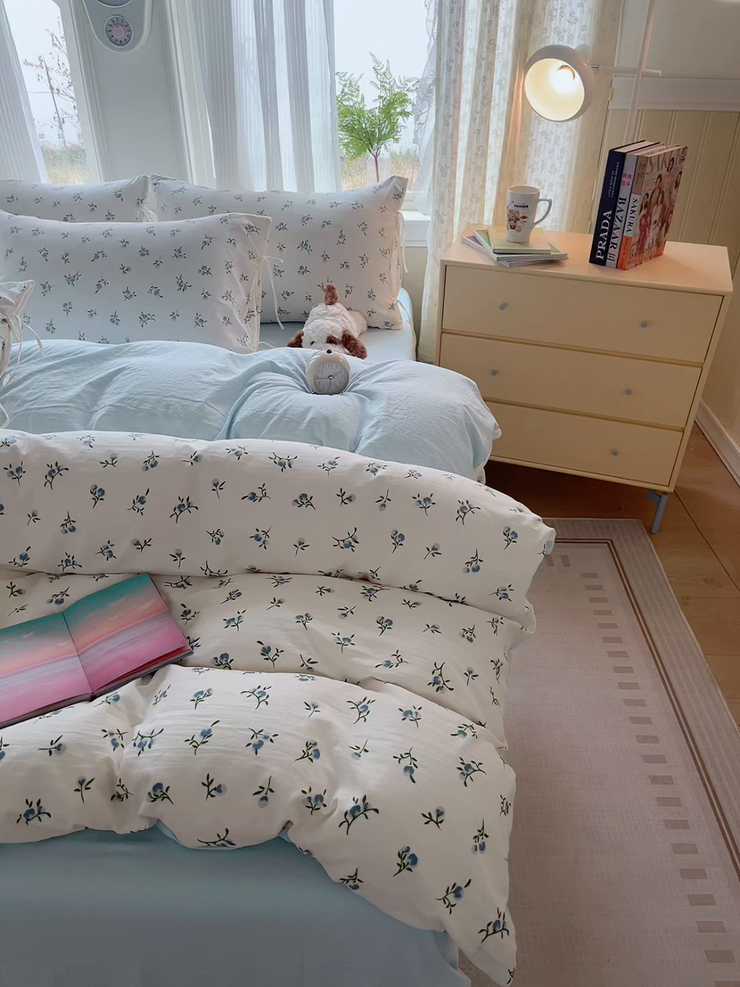 91家纺网 家纺一手货源 找家纺 帛洵家纺 2026新款110g超柔水洗宝宝有氧仿棉四件套（提供买家秀） 兰花草