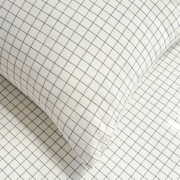 91家纺网 家纺一手货源 找家纺 恋人优选 2026新款全棉纯棉水洗棉单床笠床笠单件 小白格