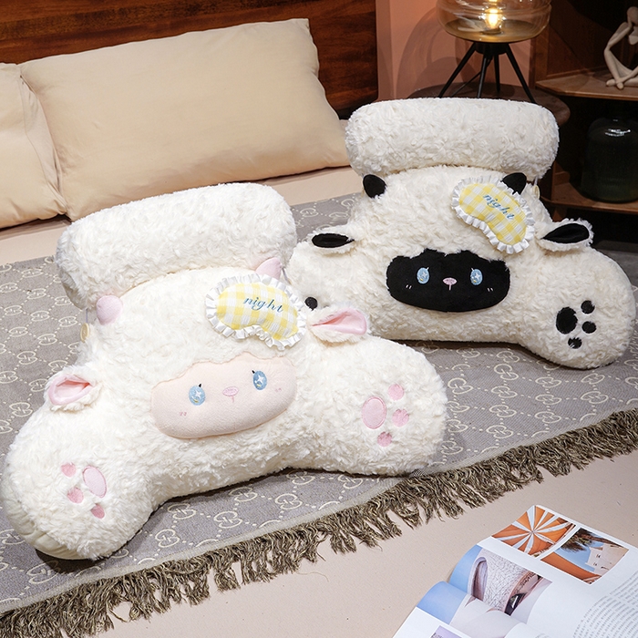 91家纺网 家纺一手货源 找家纺 （总）仟亿莱  2026年新款绵绵羊床头拥抱式腰靠