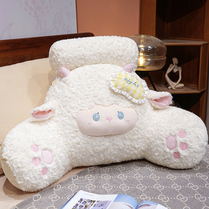 91家纺网 家纺一手货源 找家纺 （总）仟亿莱  2026年新款绵绵羊床头拥抱式腰靠