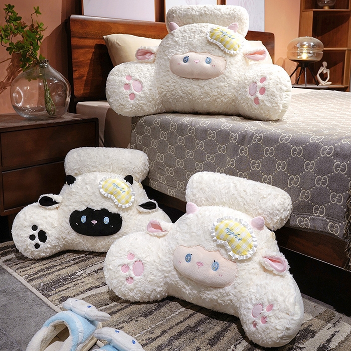 91家纺网 家纺一手货源 找家纺 （总）仟亿莱  2026年新款绵绵羊床头拥抱式腰靠