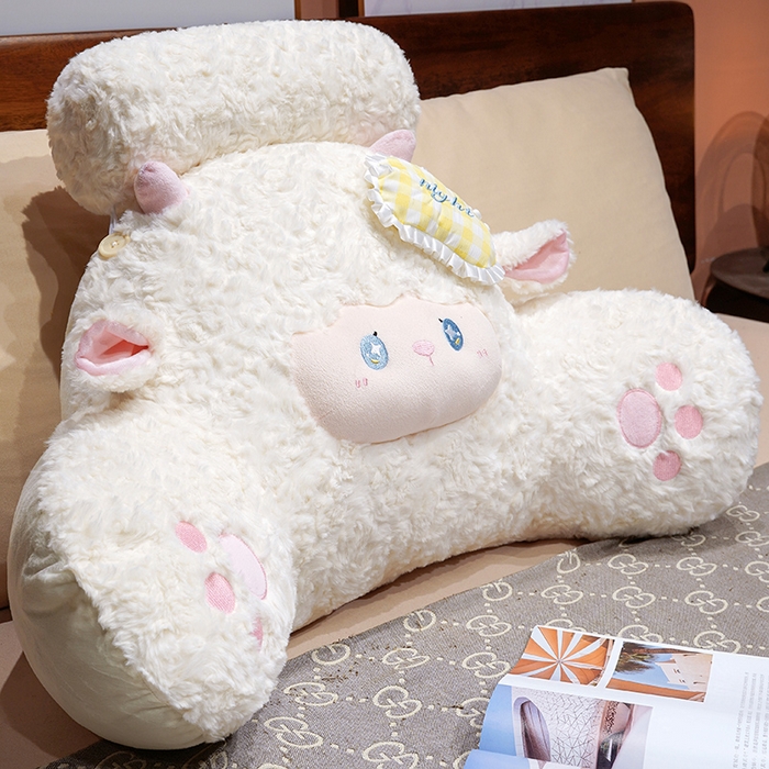 91家纺网 家纺一手货源 找家纺 （总）仟亿莱  2026年新款绵绵羊床头拥抱式腰靠