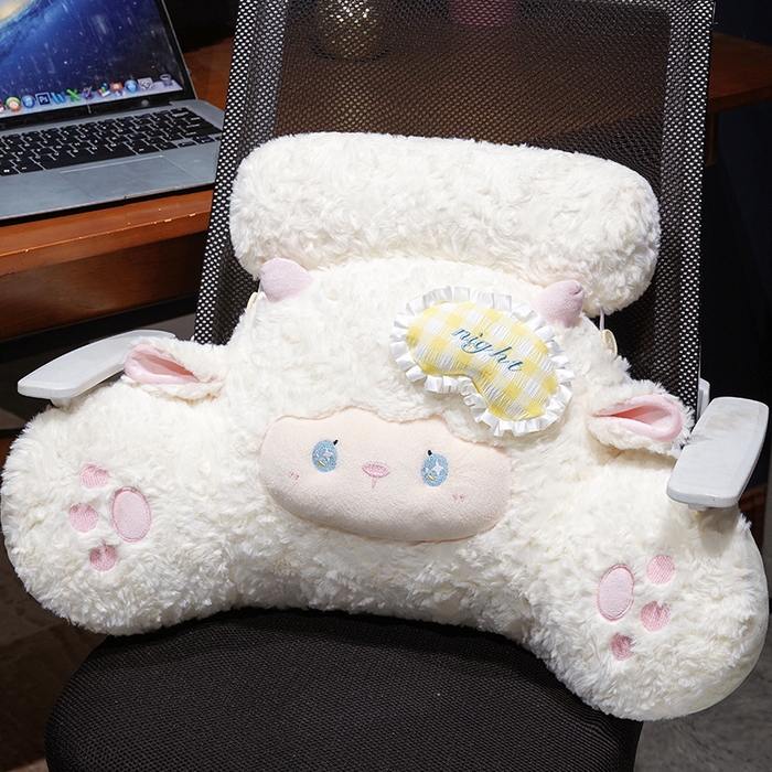 91家纺网 家纺一手货源 找家纺 （总）仟亿莱  2026年新款绵绵羊床头拥抱式腰靠