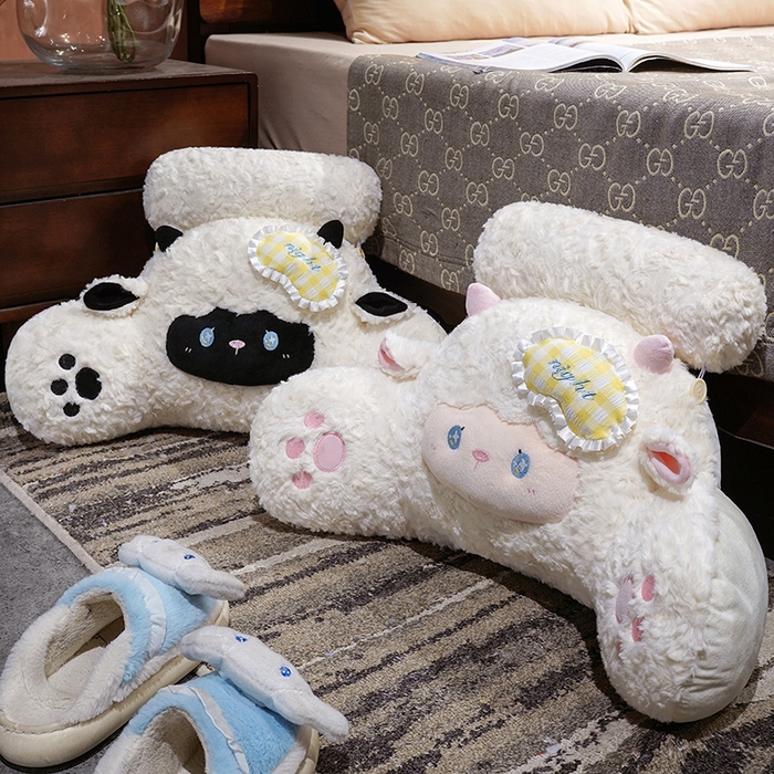 91家纺网 家纺一手货源 找家纺 （总）仟亿莱  2026年新款绵绵羊床头拥抱式腰靠