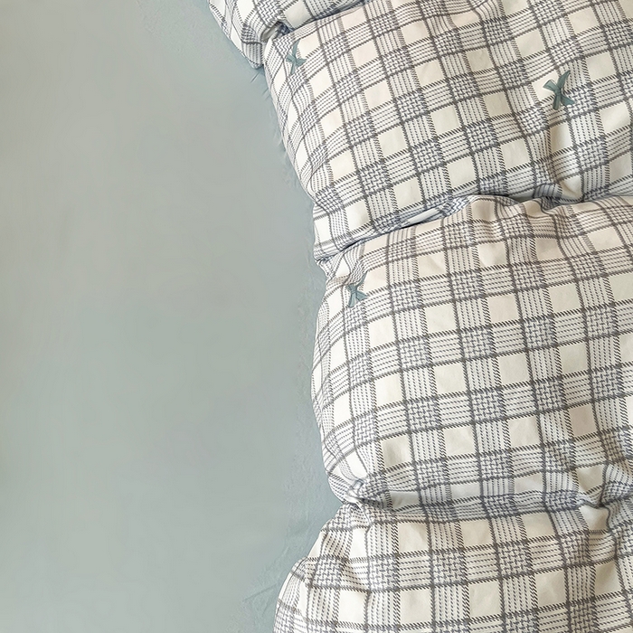 91家纺网 家纺一手货源 找家纺 帛洵家纺 2026新款110g超柔水洗宝宝有氧仿棉四件套（提供买家秀） 千鸟格格