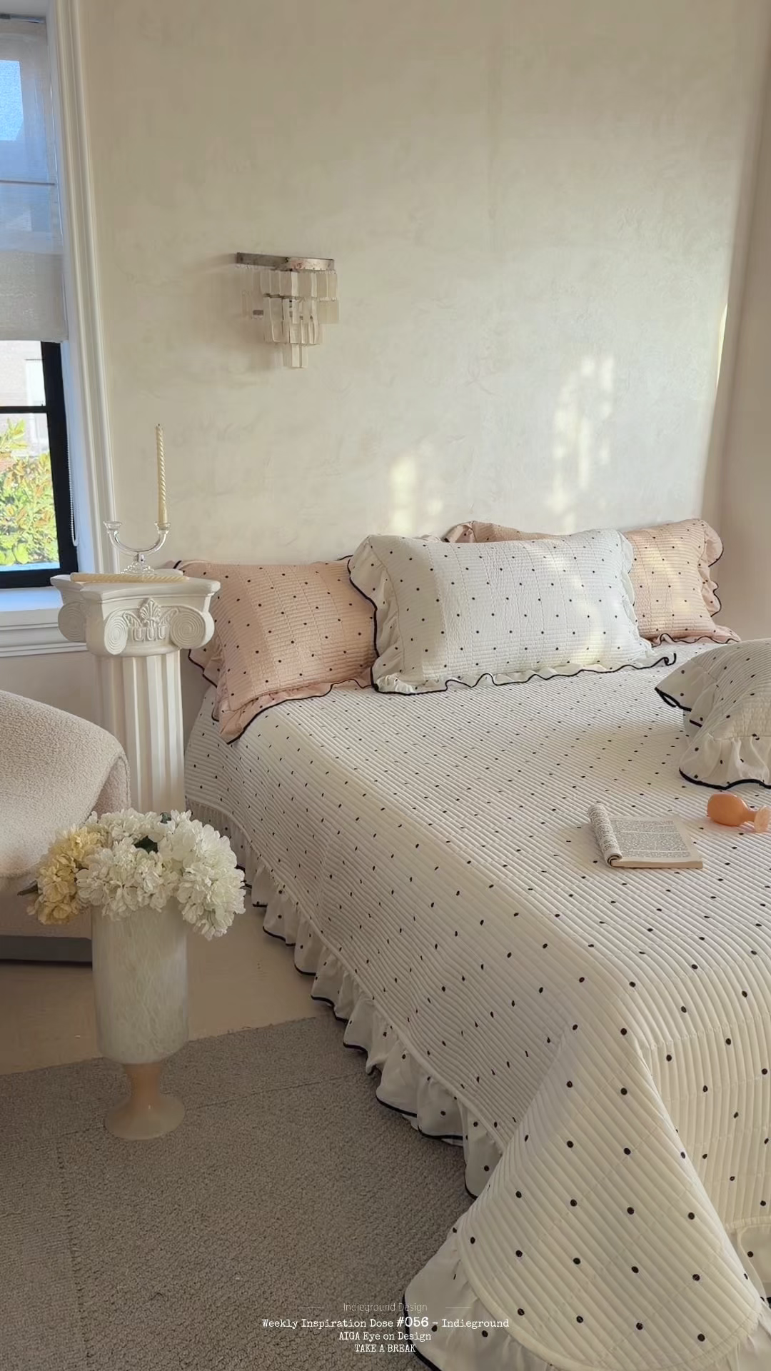 91家纺网 家纺一手货源 找家纺 琳可家居 2026新款波点天丝系列花边款100%莱赛尔纤维天丝床盖可机洗A类床盖三件 香草白