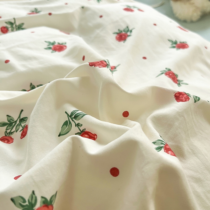 91家纺网 家纺一手货源 找家纺 帛洵家纺 2026新款110g超柔水洗宝宝有氧仿棉四件套（提供买家秀） 小蔷薇