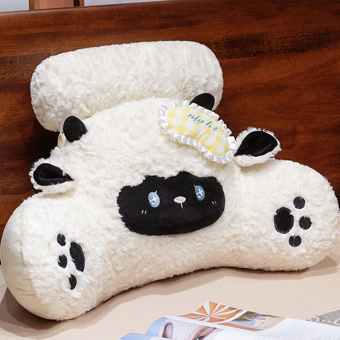 仟亿莱  2026年新款绵绵羊床头拥抱式腰靠 拥抱黑色绵绵羊