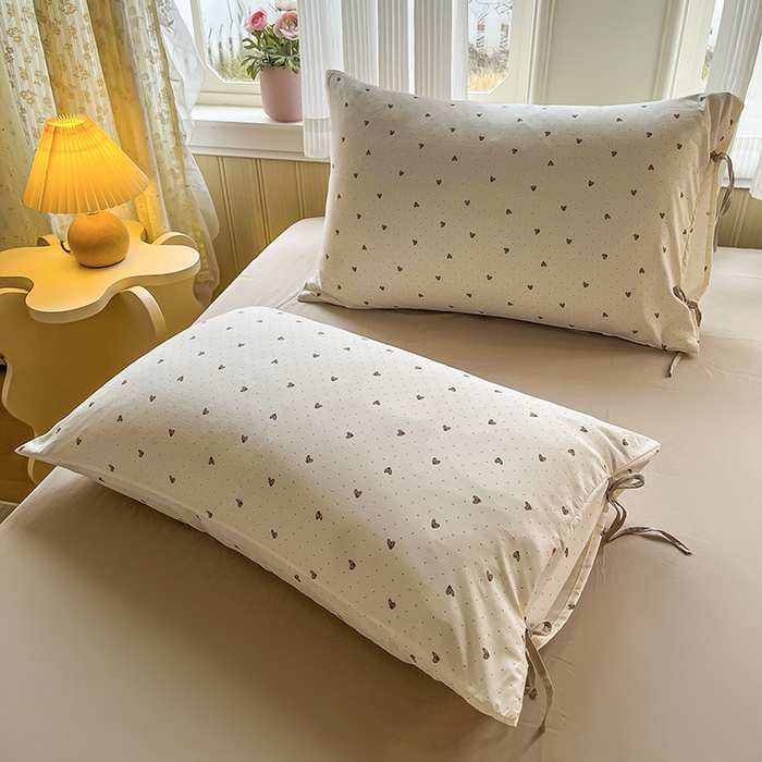 91家纺网 家纺一手货源 找家纺 帛洵家纺 2026新款110g超柔水洗宝宝有氧仿棉四件套（提供买家秀） 小心心-咖