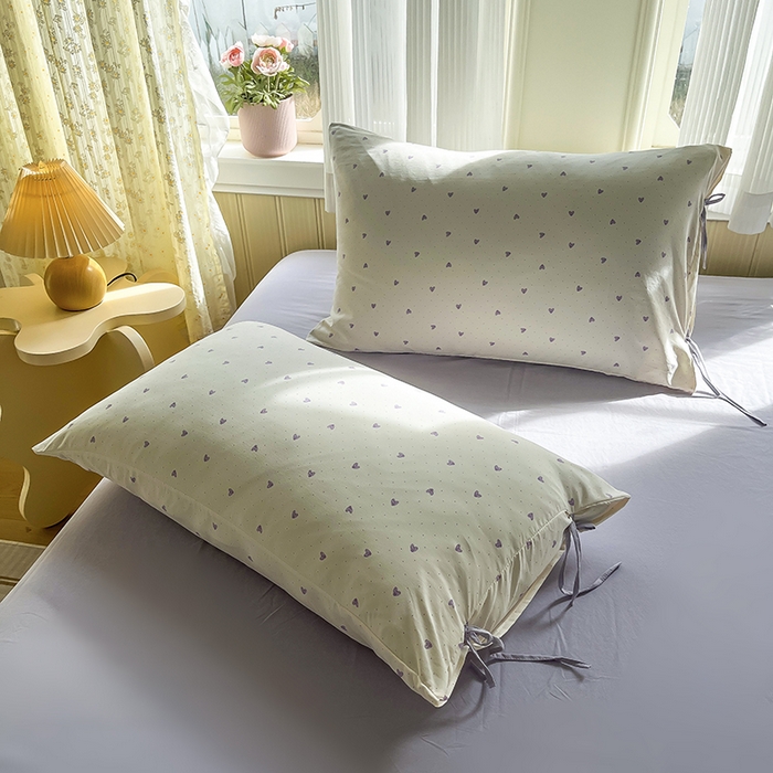 91家纺网 家纺一手货源 找家纺 帛洵家纺 2026新款110g超柔水洗宝宝有氧仿棉四件套（提供买家秀） 小心心-紫