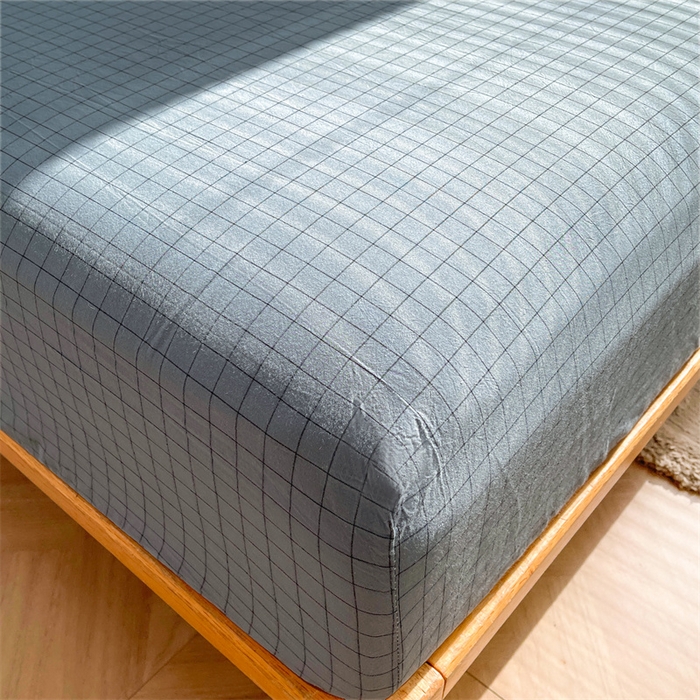 91家纺网 家纺一手货源 找家纺 恋人优选 2026新款全棉纯棉水洗棉单床笠床笠单件 小蓝格