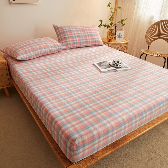 91家纺网 家纺一手货源 找家纺 恋人优选 2026新款全棉纯棉水洗棉单床笠床笠单件 星空桔