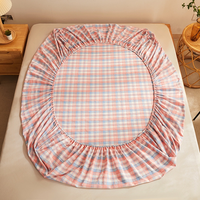 91家纺网 家纺一手货源 找家纺 恋人优选 2026新款全棉纯棉水洗棉单床笠床笠单件 星空桔