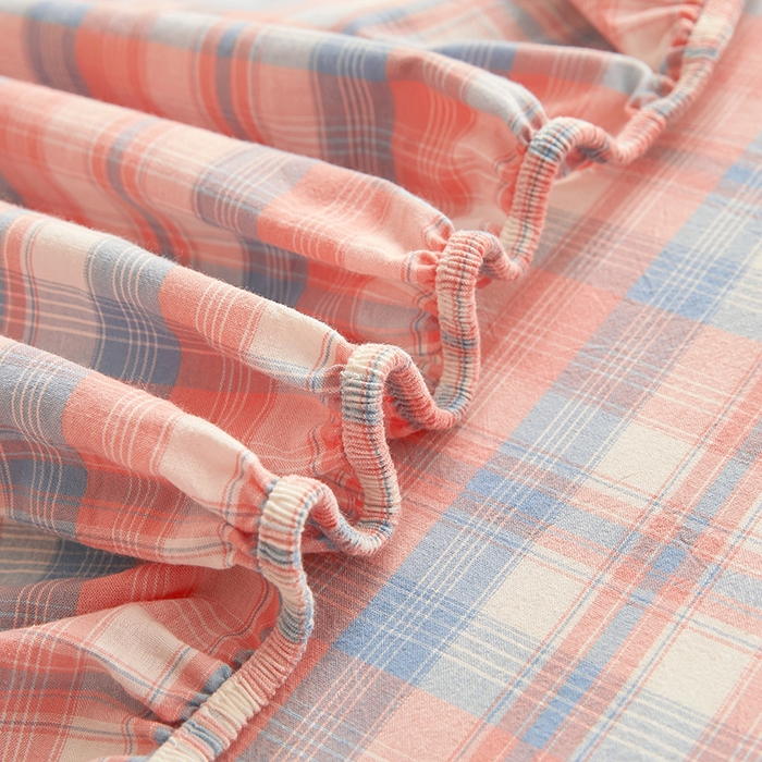 91家纺网 家纺一手货源 找家纺 恋人优选 2026新款全棉纯棉水洗棉单床笠床笠单件 星空桔