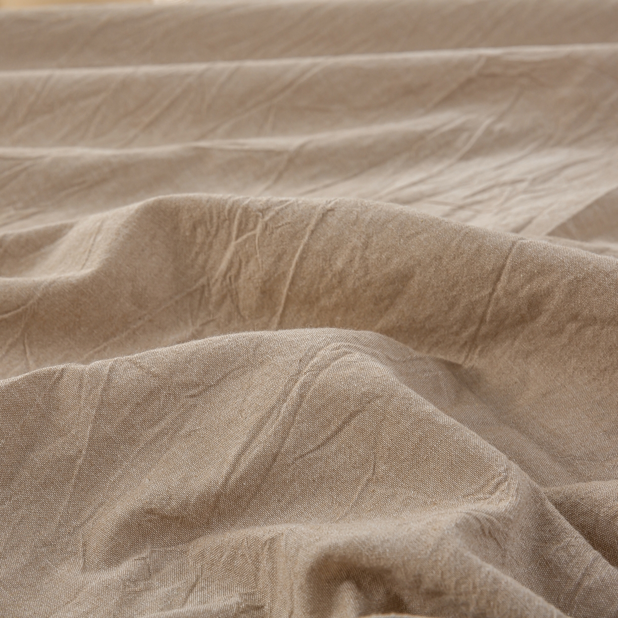 91家纺网 家纺一手货源 找家纺 恋人优选 2026新款全棉纯棉水洗棉单床笠床笠单件 杏仁棕