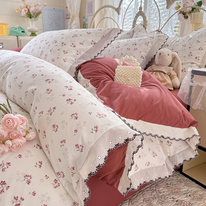 91家纺网 家纺一手货源 找家纺 （总）乐窝家纺仓储 2026新款古法水洗云感棉印花四件套