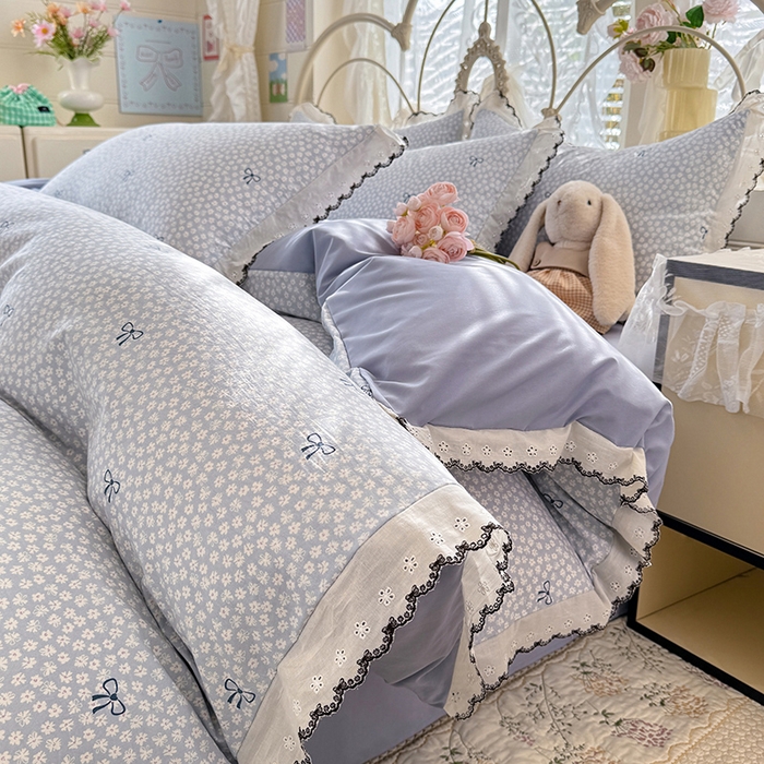 91家纺网 家纺一手货源 找家纺 （总）乐窝家纺仓储 2026新款古法水洗云感棉印花四件套