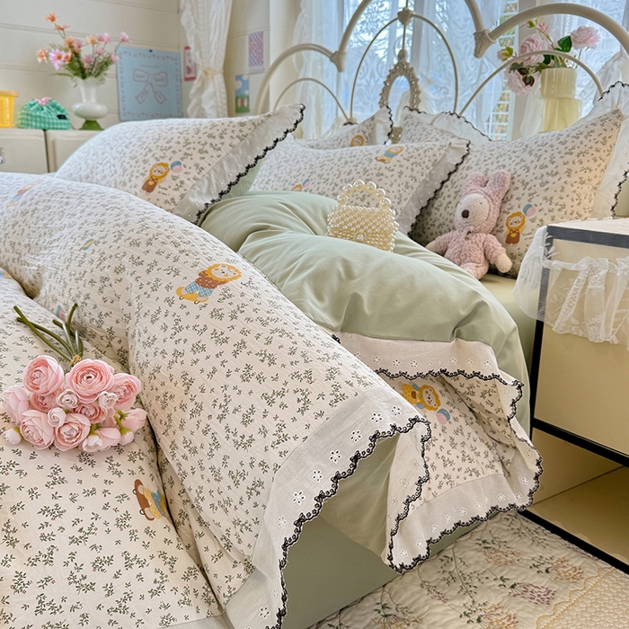 91家纺网 家纺一手货源 找家纺 （总）乐窝家纺仓储 2026新款古法水洗云感棉印花四件套