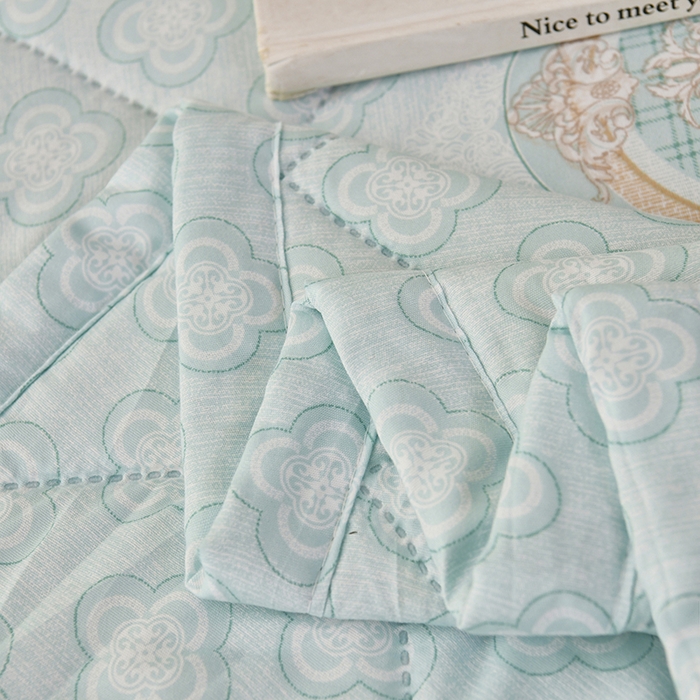 91家纺网 家纺一手货源 找家纺 培童   2025新款超声波亲肤绒夏被夏凉被直播爆款超声波夏被空调被礼品被 简约  蓝