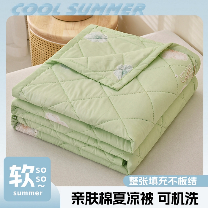 培童   2025新款超声波亲肤绒夏被夏凉被直播爆款超声波夏被空调被礼品被 浪花多多