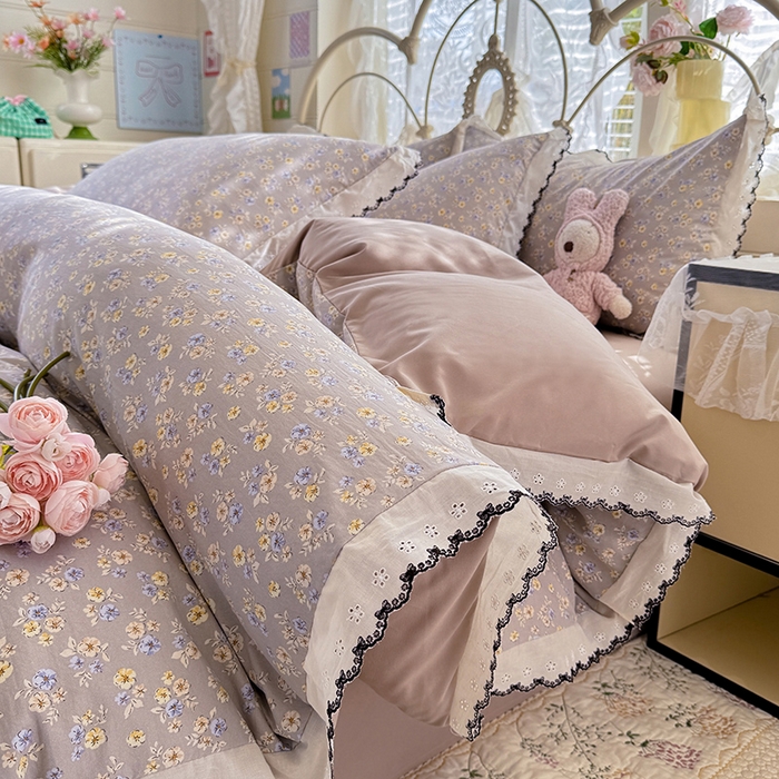 91家纺网 家纺一手货源 找家纺 （总）乐窝家纺仓储 2026新款古法水洗云感棉印花四件套