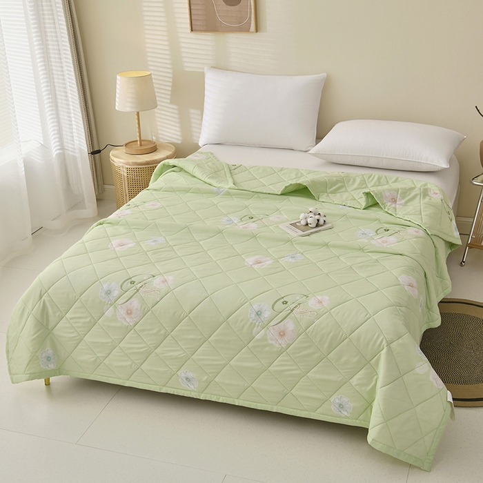 91家纺网 家纺一手货源 找家纺 培童   2025新款超声波亲肤绒夏被夏凉被直播爆款超声波夏被空调被礼品被 浪花多多