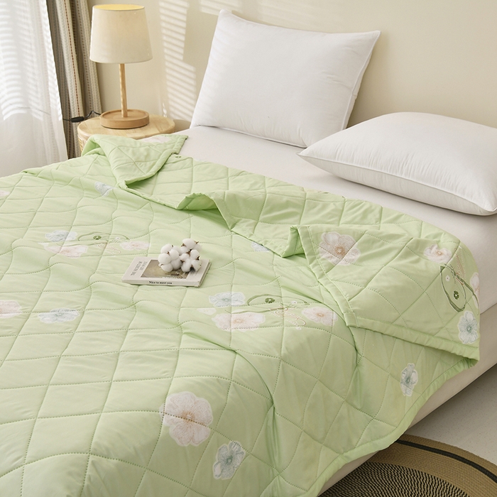 91家纺网 家纺一手货源 找家纺 培童   2025新款超声波亲肤绒夏被夏凉被直播爆款超声波夏被空调被礼品被 浪花多多