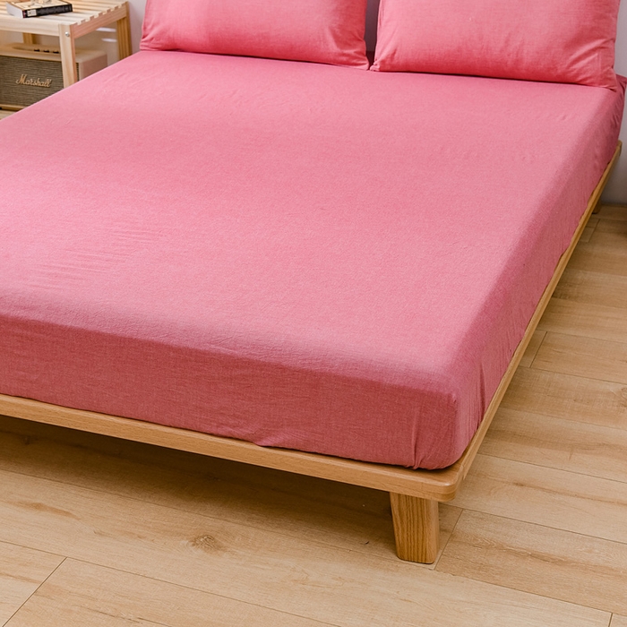 91家纺网 家纺一手货源 找家纺 恋人优选 2026新款全棉纯棉水洗棉单床笠床笠单件 砖红