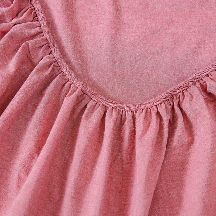 91家纺网 家纺一手货源 找家纺 恋人优选 2026新款全棉纯棉水洗棉单床笠床笠单件 砖红