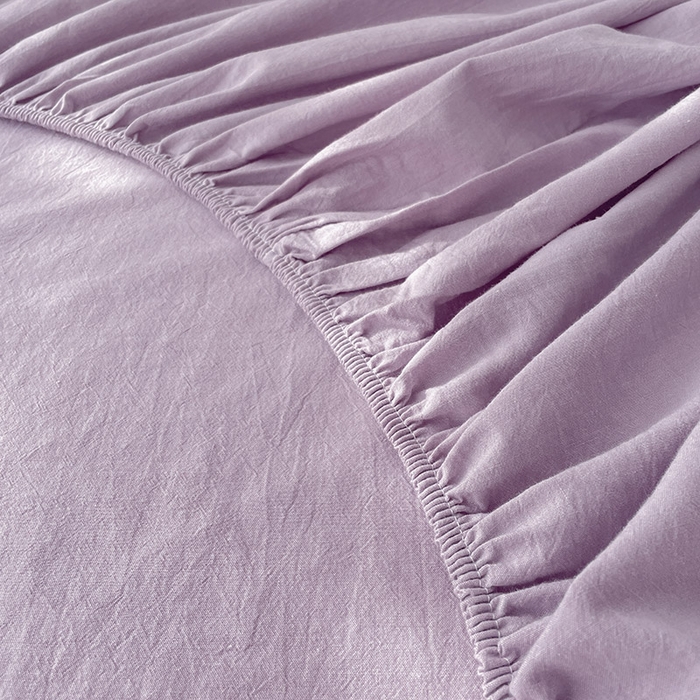 91家纺网 家纺一手货源 找家纺 恋人优选 2026新款全棉纯棉水洗棉单床笠床笠单件 紫色