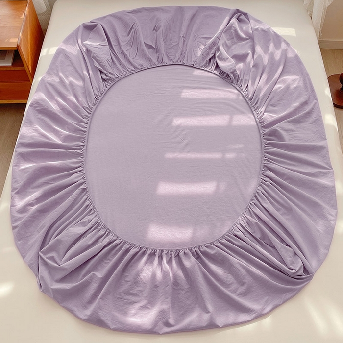 91家纺网 家纺一手货源 找家纺 恋人优选 2026新款全棉纯棉水洗棉单床笠床笠单件 紫色