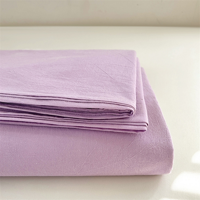 91家纺网 家纺一手货源 找家纺 恋人优选 2026新款全棉纯棉水洗棉单床笠床笠单件 紫色