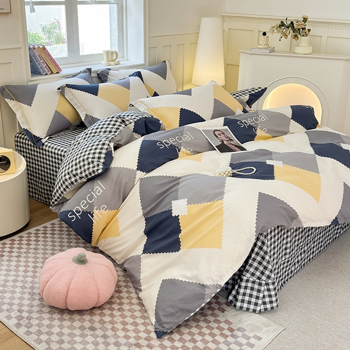 91家纺网 家纺一手货源 找家纺 宇彬家纺 2026新款13070A类全棉纯棉印花单被套被套单件-一字绣工艺款系列 一字绣 简爱