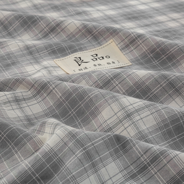 91家纺网 家纺一手货源 找家纺 恋人优选 2026新款全棉纯棉水洗棉单床笠床笠单件 格韵灰（有标款）