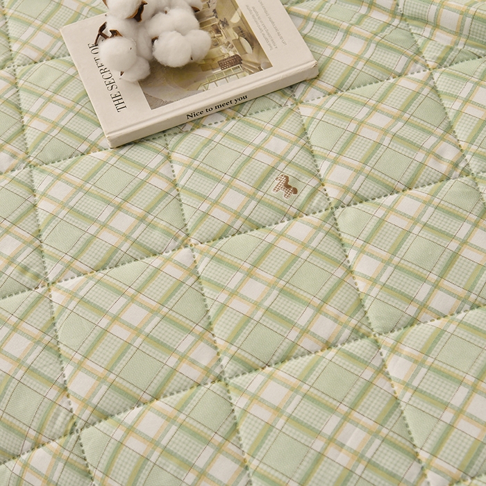 91家纺网 家纺一手货源 找家纺 培童   2025新款超声波亲肤绒夏被夏凉被直播爆款超声波夏被空调被礼品被 自由格  绿