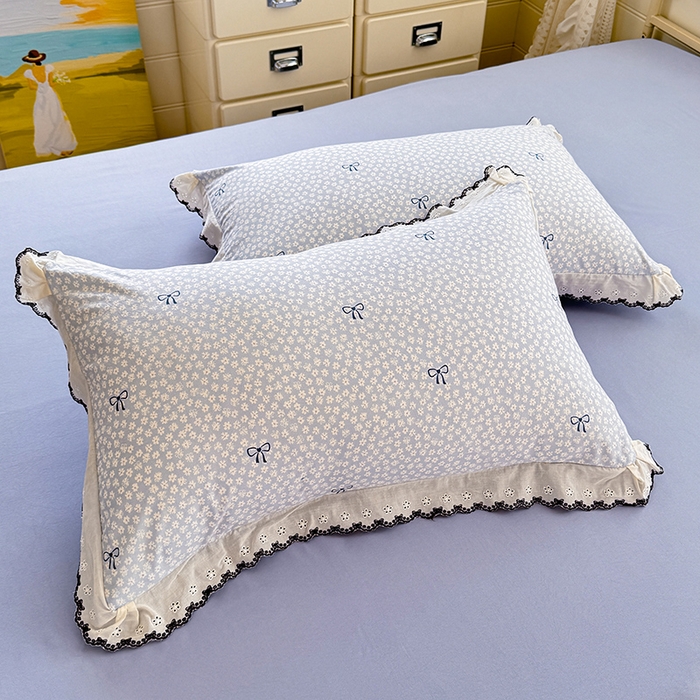 91家纺网 家纺一手货源 找家纺 乐窝家纺仓储 2026新款古法水洗云感棉印花四件套 古法-蓝调星芒