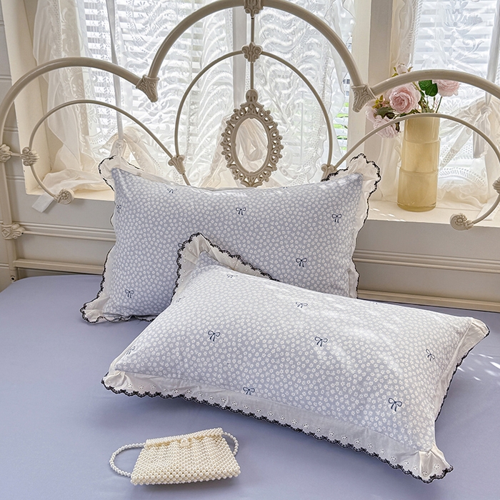 91家纺网 家纺一手货源 找家纺 乐窝家纺仓储 2026新款古法水洗云感棉印花四件套 古法-蓝调星芒