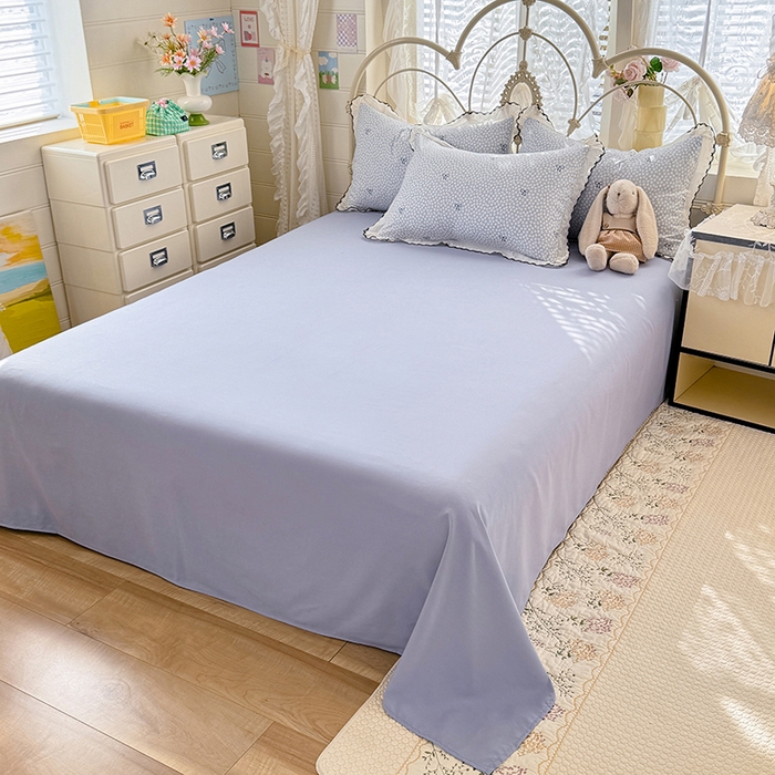 91家纺网 家纺一手货源 找家纺 乐窝家纺仓储 2026新款古法水洗云感棉印花四件套 古法-蓝调星芒