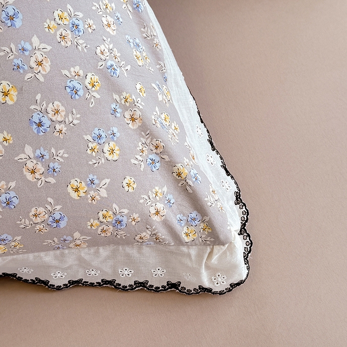 91家纺网 家纺一手货源 找家纺 乐窝家纺仓储 2026新款古法水洗云感棉印花四件套 古法-浅黄云絮