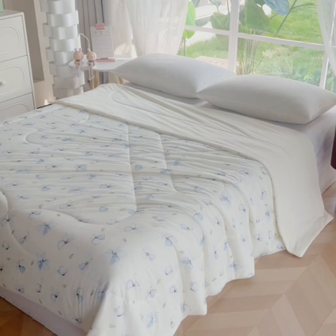 91家纺网 家纺一手货源 找家纺 （总）卡初家居（原微来） 2026新款A类氨纶水洗冰丝凉感夏被