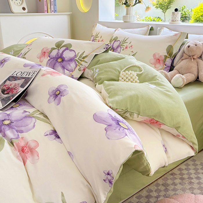 宇彬家纺 2026新款13070A类全棉纯棉印花单被套被套单件-一字绣工艺款系列 一字绣 春和景明