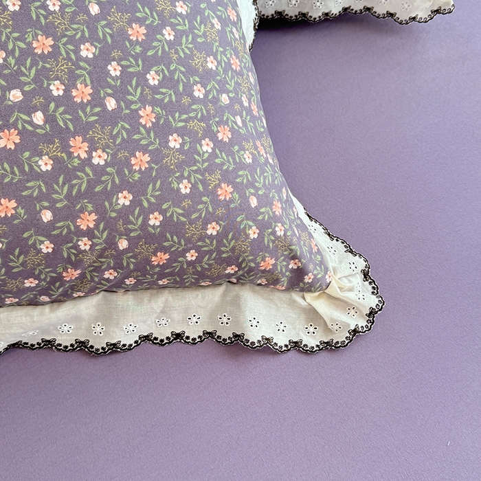 91家纺网 家纺一手货源 找家纺 乐窝家纺仓储 2026新款古法水洗云感棉印花四件套 古法-紫藤漫想