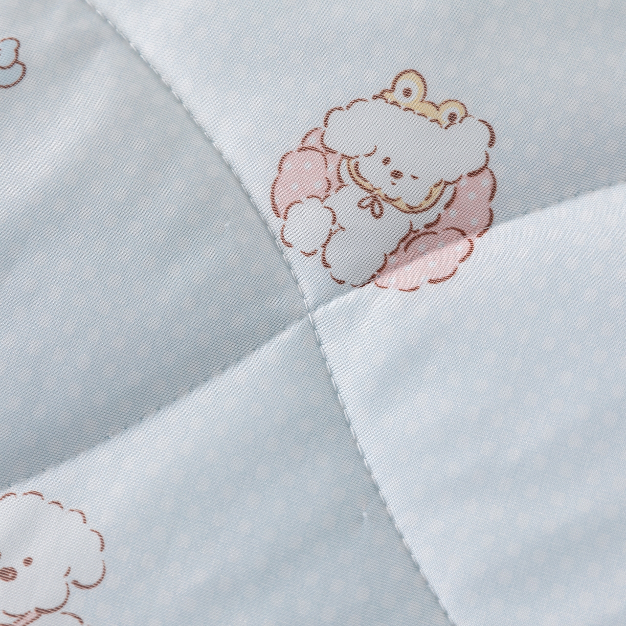 91家纺网 家纺一手货源 找家纺 卡初家居（原微来） 2026新款A类氨纶水洗冰丝凉感夏被 快乐家族-蓝