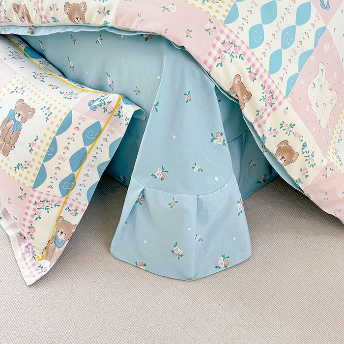 91家纺网 家纺一手货源 找家纺 宇彬家纺 2026新款13070A类全棉纯棉印花单被套被套单件-一字绣工艺款系列 一字绣 春日游园