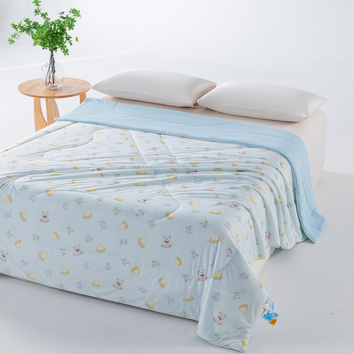 91家纺网 家纺一手货源 找家纺 卡初家居（原微来） 2026新款A类氨纶水洗冰丝凉感夏被 西瓜半夏