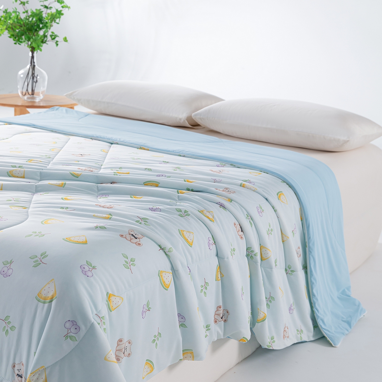 91家纺网 家纺一手货源 找家纺 卡初家居（原微来） 2026新款A类氨纶水洗冰丝凉感夏被 西瓜半夏