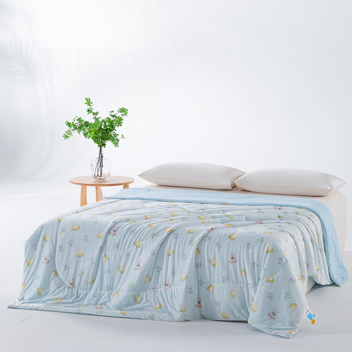 91家纺网 家纺一手货源 找家纺 卡初家居（原微来） 2026新款A类氨纶水洗冰丝凉感夏被 西瓜半夏