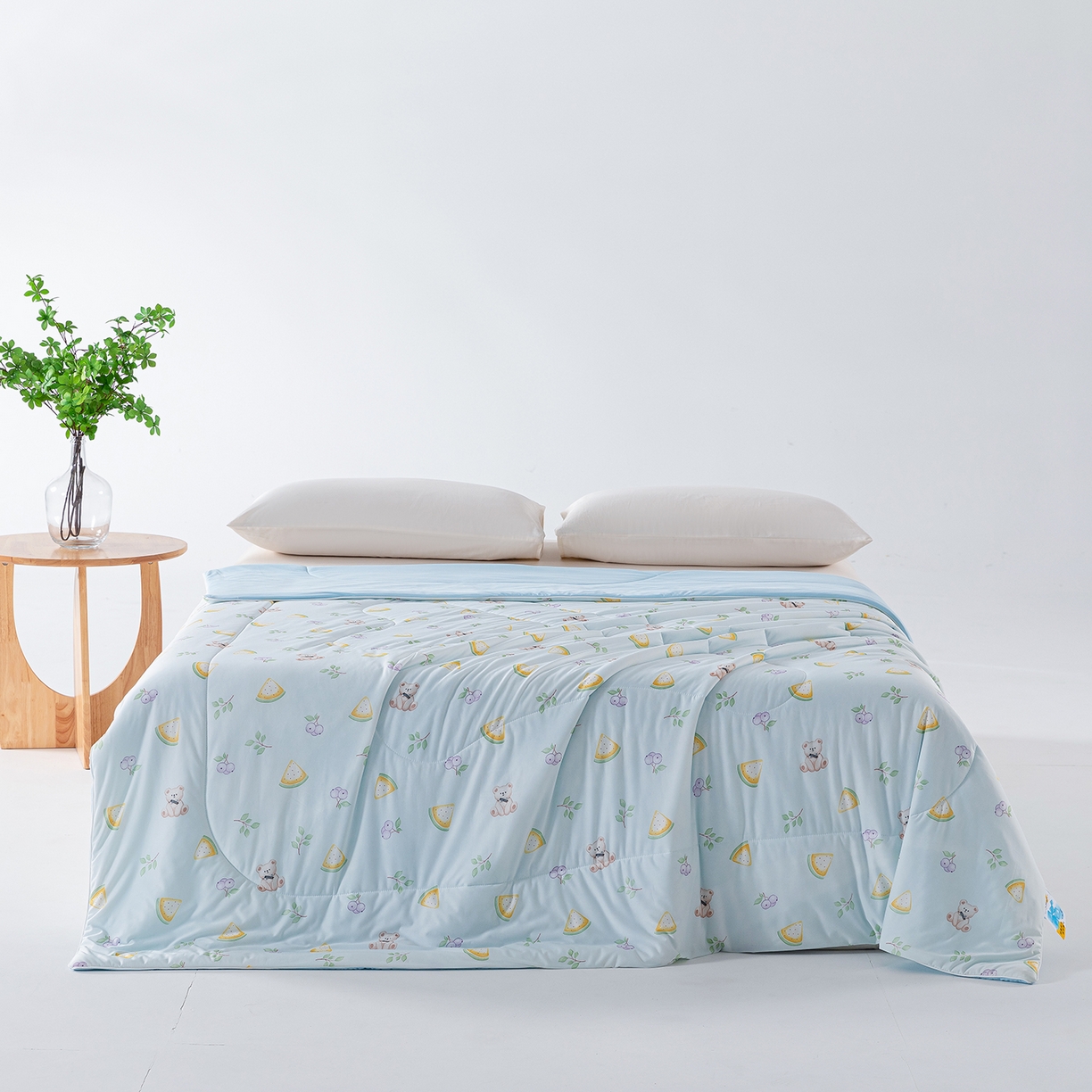 91家纺网 家纺一手货源 找家纺 卡初家居（原微来） 2026新款A类氨纶水洗冰丝凉感夏被 西瓜半夏